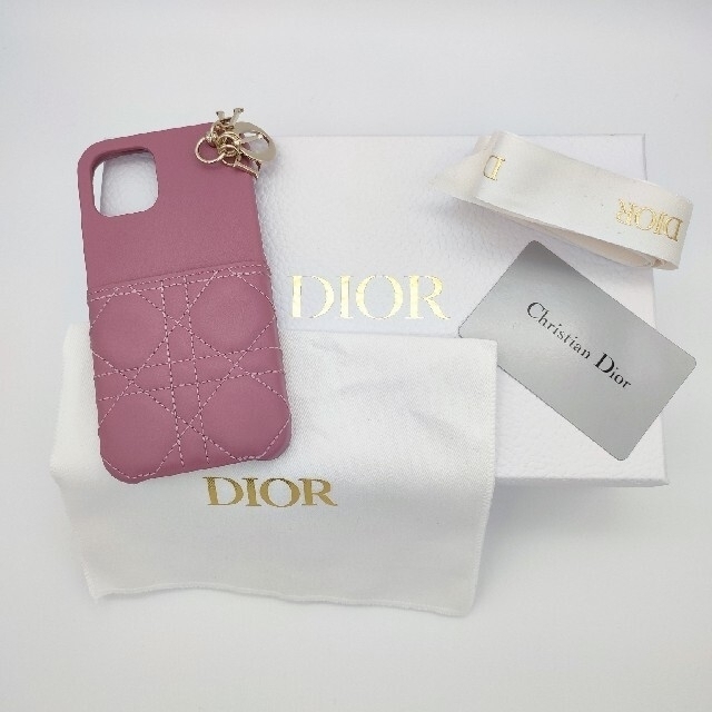 Dior - 【新品未使用】DIOR IPHONE 12 ケース ダークラベンダー ラムスキン