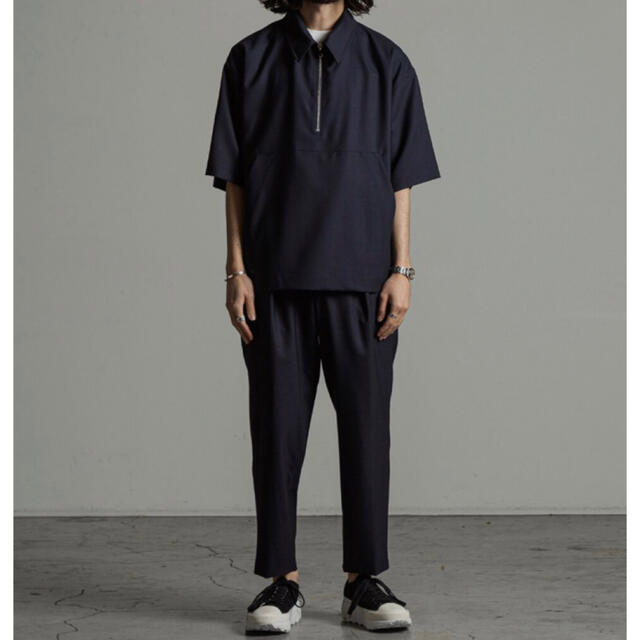 MARKAWARE オーガニックウールトロピカル ペグトップ navy 1定価¥33000-