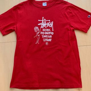 stussy × champion    L    Tシャツ(Tシャツ/カットソー(半袖/袖なし))