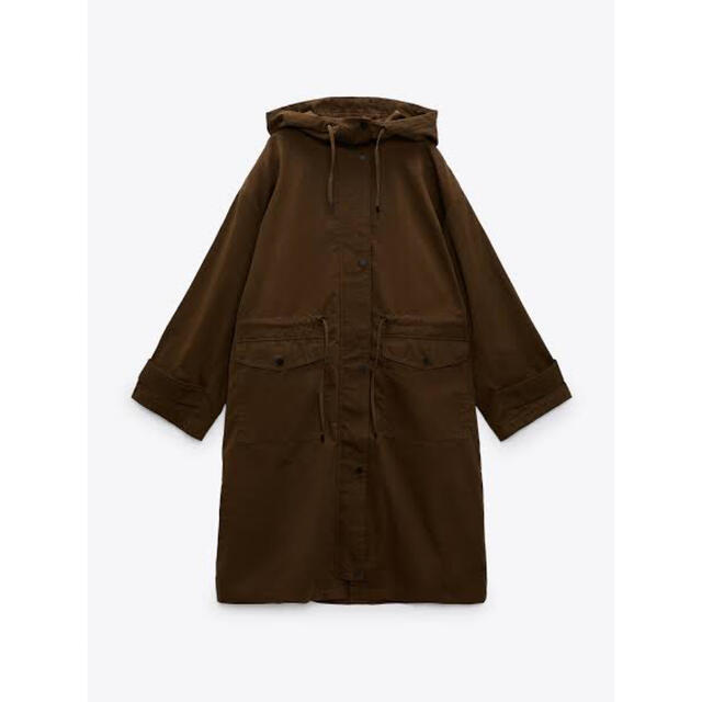 ZARA(ザラ)のZARAザラ★新品タグ付き◎ポケットディテールオーバーサイズトレンチコート レディースのジャケット/アウター(トレンチコート)の商品写真