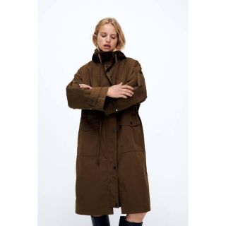 ザラ(ZARA)のZARAザラ★新品タグ付き◎ポケットディテールオーバーサイズトレンチコート(トレンチコート)