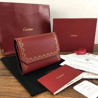 極美品 Cartier 三つ折り財布 ガーランド ドゥ カルティエ 250
