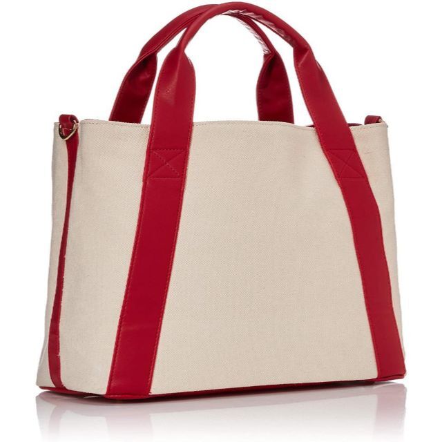 【新品】LAMB MODE Mother bag 帆布 トートバッグ レッド レディースのバッグ(トートバッグ)の商品写真