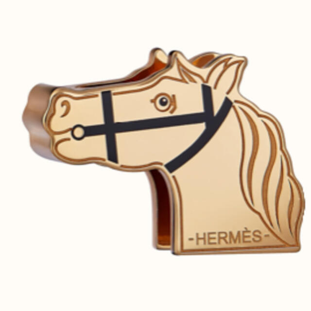 ベビーグッズも大集合 Hermes - 新品未使用 エルメス ツイリーリング2022 カドリージュ 馬 チャーム 黒 チャーム