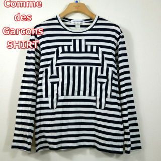 コムデギャルソン(COMME des GARCONS)の★良品★コムデギャルソンシャツ　春夏　ボーダー切替カットソー(Tシャツ/カットソー(七分/長袖))