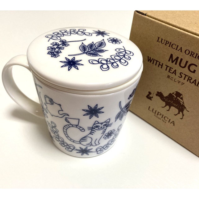 LUPICIA(ルピシア)のルピシア 茶こしマグ アニマルティータイム・ねこ  茶こしフィルタープレゼント🎁 インテリア/住まい/日用品のキッチン/食器(グラス/カップ)の商品写真