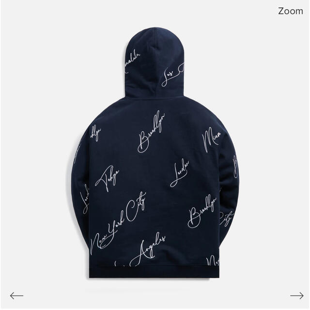 Kith City Script Hoodie  Lサイズ/ネイビー メンズのトップス(パーカー)の商品写真