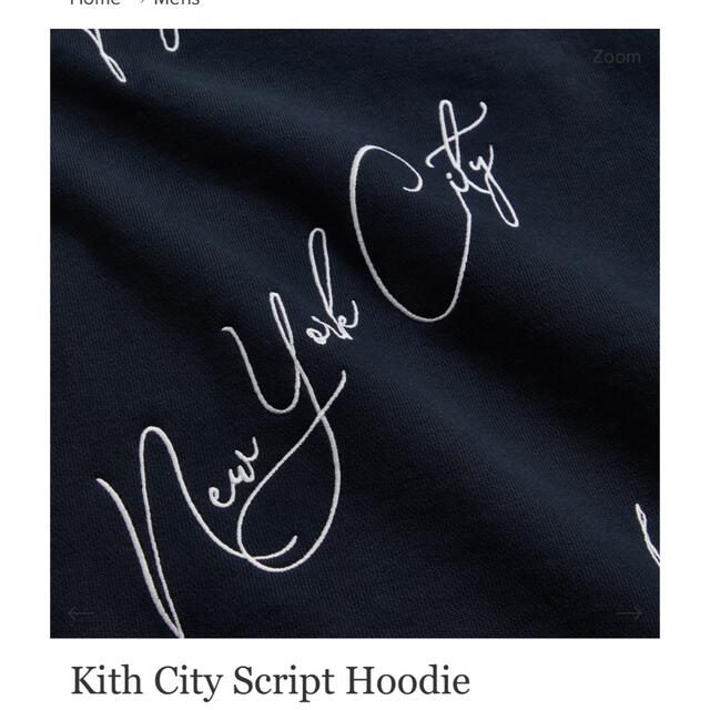 Kith City Script Hoodie  Lサイズ/ネイビー メンズのトップス(パーカー)の商品写真