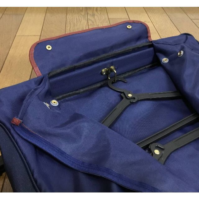 ANAガーメントバッグ＋キャリーケーススーツケース一体セットネイビー×ブラウン