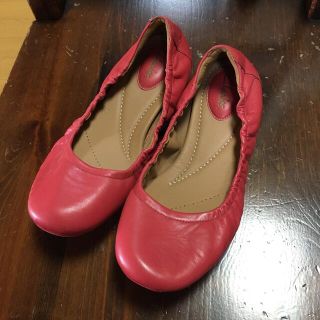 クラークス(Clarks)の【専用】Clarks 24.5cm バレエシューズ　パンプス  ピンク　レッド(ハイヒール/パンプス)