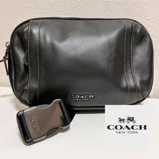 コーチ(COACH)のcoach☆ブラックレザーボディーバッグ 未使用(ボディーバッグ)