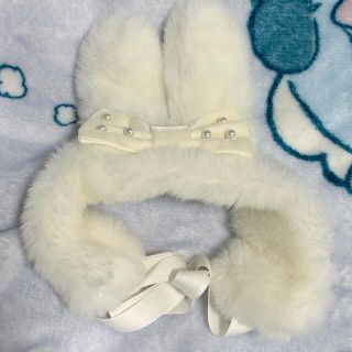 美品 Angelic Pretty マシュマロバニー ヘッドドレス シロ