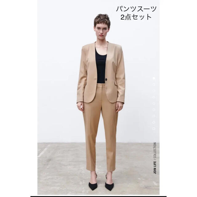 ZARA(ザラ)の【タグ付き】ZARA パンツスーツ 36 9号 入学式 入園式 レディースのフォーマル/ドレス(スーツ)の商品写真