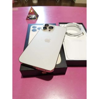 アイフォーン(iPhone)の美品　iPhone 13pro max ゴールド128g sim フリー(スマートフォン本体)