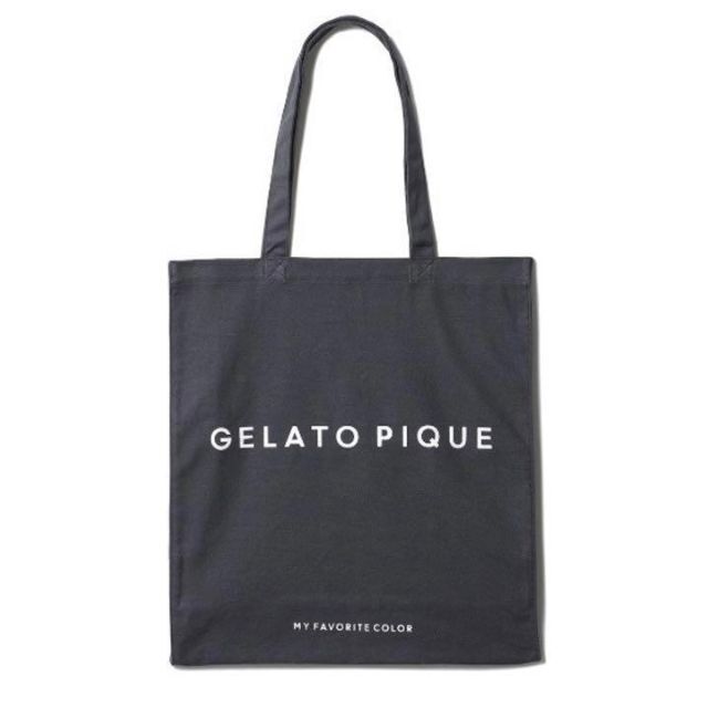 gelato pique(ジェラートピケ)の【新品】gelato pique ジェラートピケ ホビートートバッグ*ブラック レディースのバッグ(トートバッグ)の商品写真
