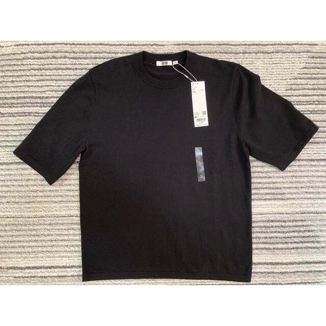 UNIQLO U オーバーサイズニットTシャツ(5分袖) ブラック Mサイズ