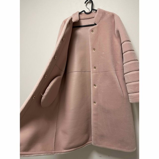 BIRTHDAY BASH(バースデーバッシュ)の新品！BIRTHDAY BASH DREAMIN PINK BOA COAT レディースのジャケット/アウター(ロングコート)の商品写真