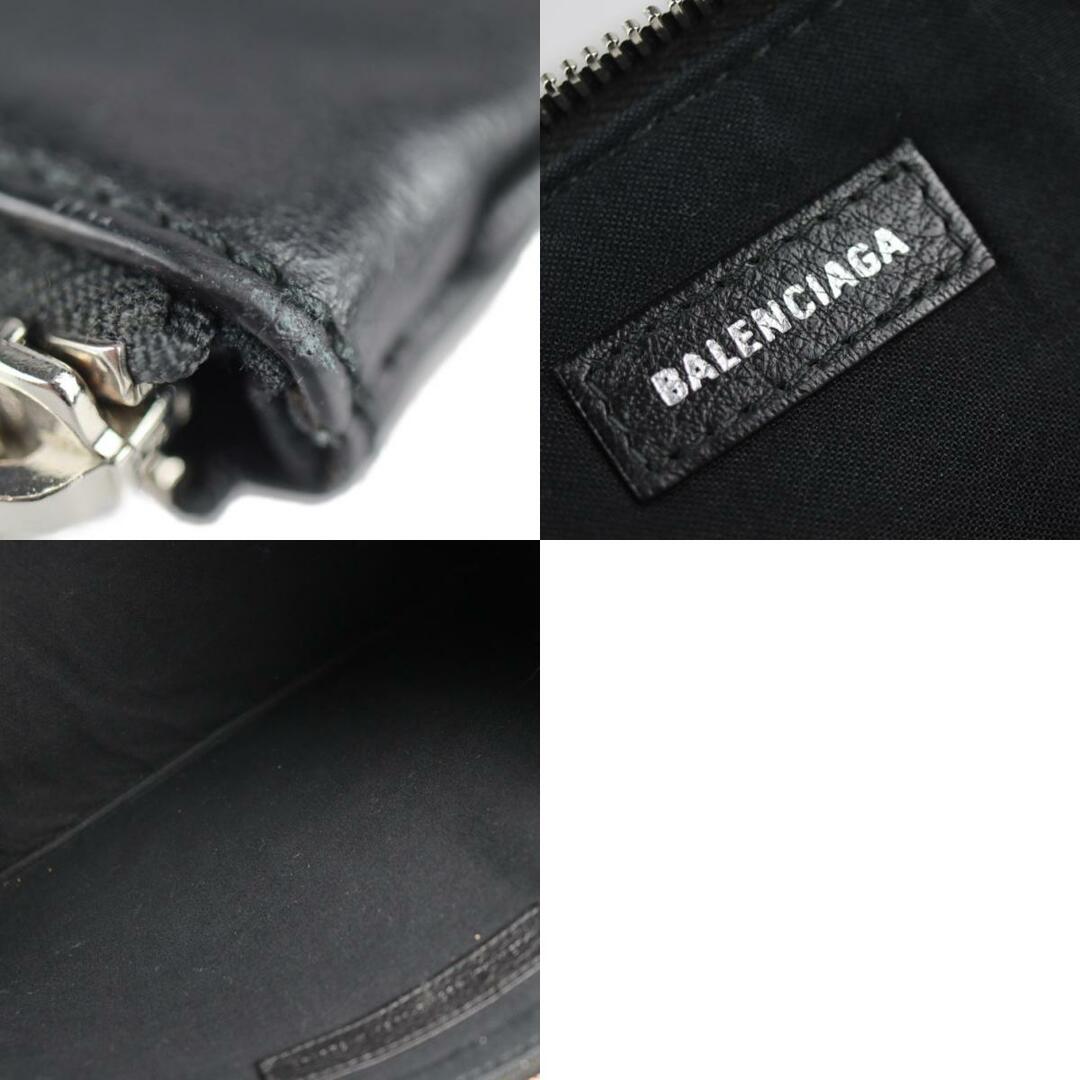 BALENCIAGA バレンシアガ  LOGO CLIP L セカンドバッグ 485112   カーフスキン ブラック   クラッチバッグ ハンドバッグ ポーチ 書類鞄 ロゴクリップ 【本物保証】