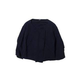 ジルサンダー(Jil Sander)のjilsandernavy ジルサンダーネイビー  横畝 ノーカラージャケット(ノーカラージャケット)