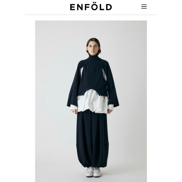 完売 ENFOLD ミリオーネクロップドバルーンパンツ 38