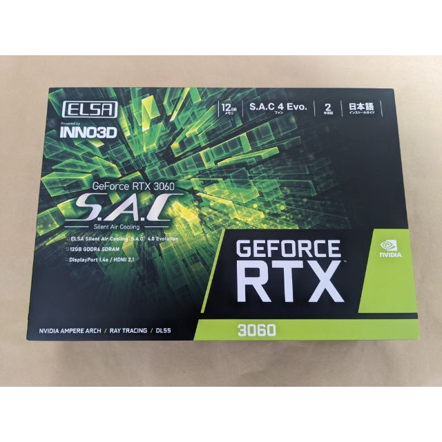 PCパーツ ELSA GeForce RTX 3060 S.A.C
