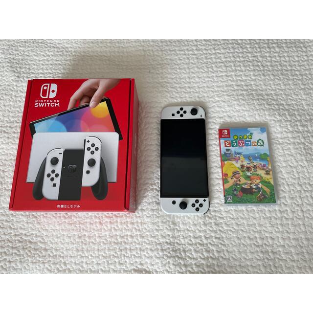 はこぽす対応商品】 任天堂Switch 有機EL ホワイト あつまれどうぶつの