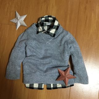 ベビーギャップ(babyGAP)の美品 グレーセーター 12〜18サイズ(ニット/セーター)