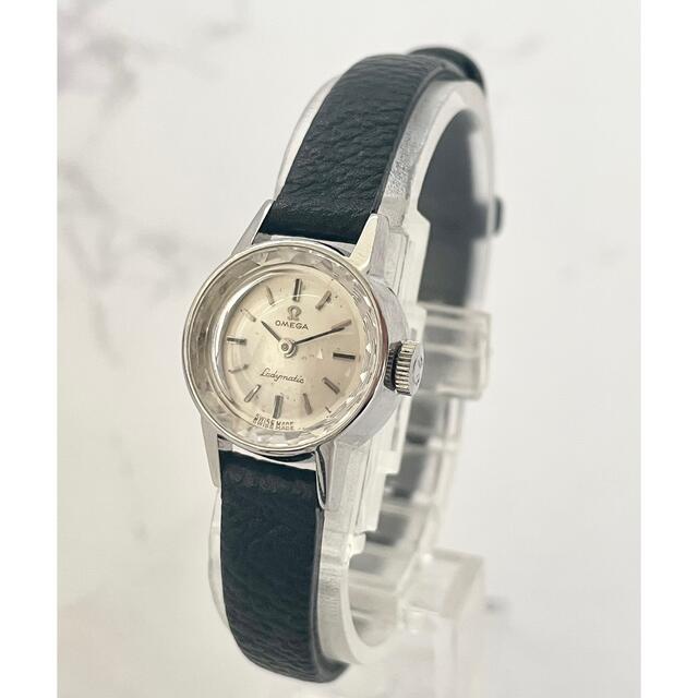 OH済】OMEGA オメガ レディマティック カットガラス 自動巻腕時計