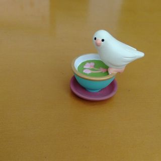 コンコンブル　大人気　桜茶文鳥(置物)