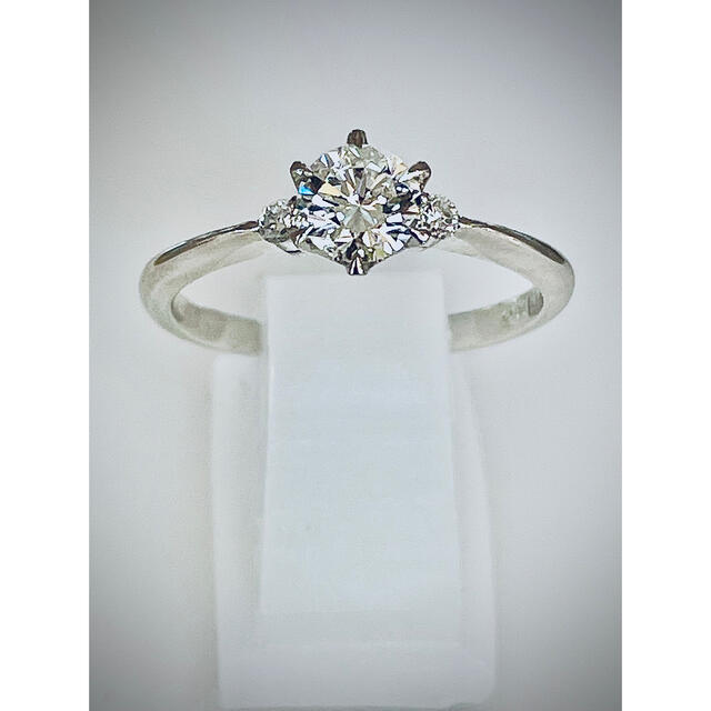 特上美品 婚約指輪 安い プラチナ ダイヤモンド 0.4カラット 鑑定書付