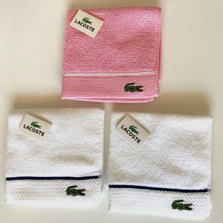 ラコステ(LACOSTE)のLACOSTE タオルハンカチ　3枚セット(ハンカチ/ポケットチーフ)