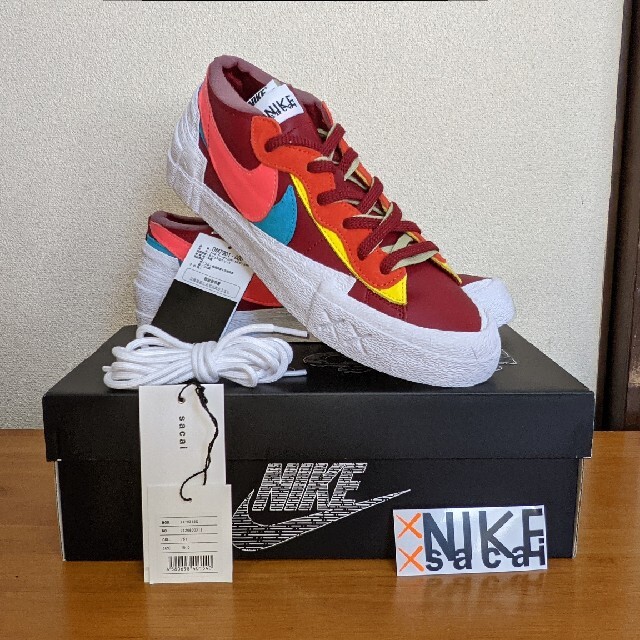 KAWS sacai Blazer Low 28㎝ US10 Team Red