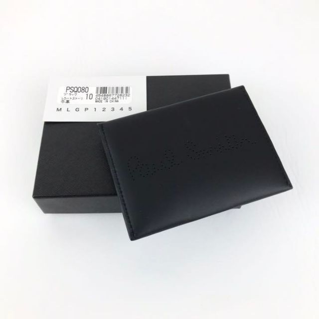 新品 Paul Smith ポールスミス パンチングロゴカードケース  ブラック