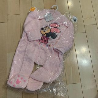 ミニーマウス(ミニーマウス)の⭐︎新品　ミニー　ディズニー　カバーオール　防寒　もこもこ　ピンク　新生児(カバーオール)