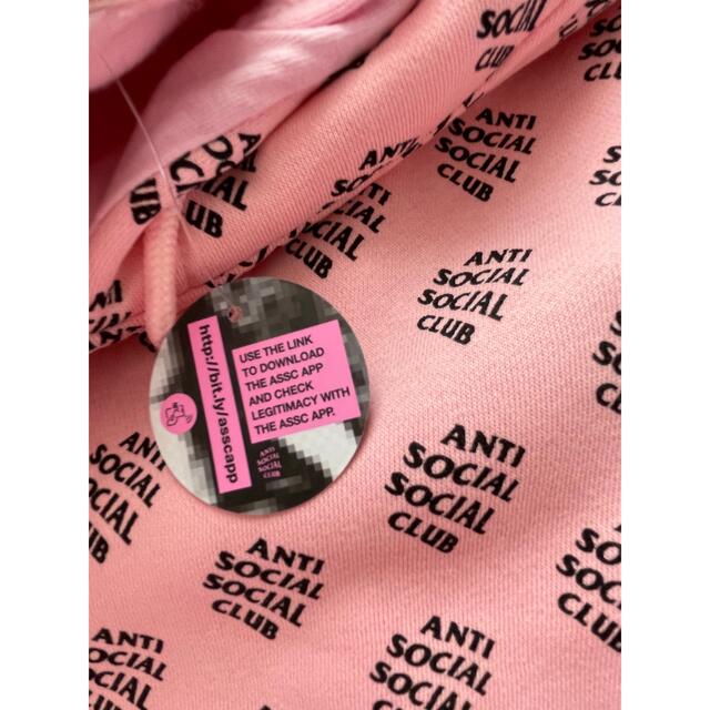 ANTI SOCIAL SOCIAL CLUB(アンチソーシャルソーシャルクラブ)のアンチソーシャルソーシャルクラブ　ロゴ総柄　フーディ パーカー　新品　S メンズのトップス(パーカー)の商品写真
