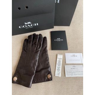 コーチ(COACH)のCOACH コーチ  手袋 ダークブラウン(手袋)