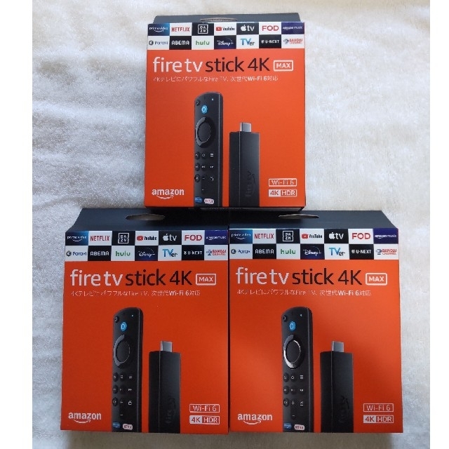 Amazon fire TV stick 4K (4K対応モデル) 3台