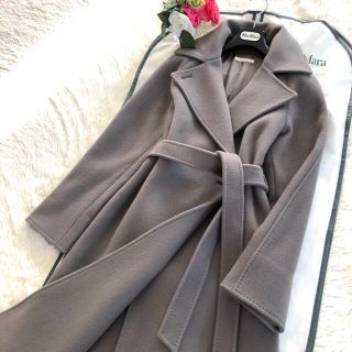美品EPOCAエポカ羊毛アンゴラ上質ロングコートキャメル40アドーア
