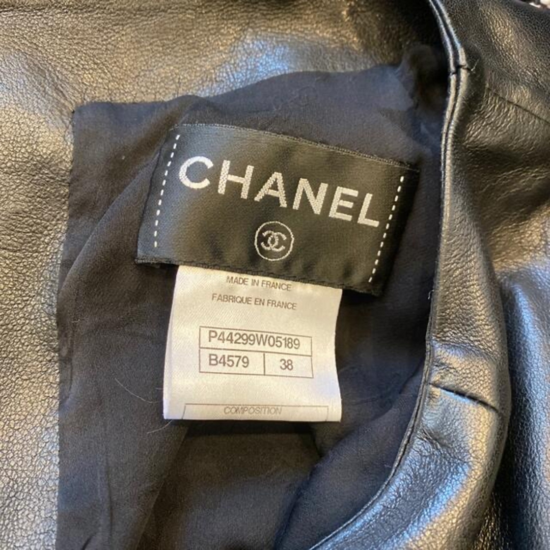 CHANEL(シャネル)の専用　CHANEL シャネル　レザー&ツイード　ワンピース　チュニック レディースのワンピース(ミニワンピース)の商品写真