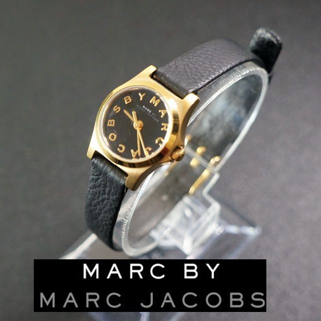 MARC BY MARC JACOBS(マークバイマークジェイコブス)の【稼働品】マークバイマークジェイコブス　　ブラック　電池、ベルト交換済 レディースのファッション小物(腕時計)の商品写真