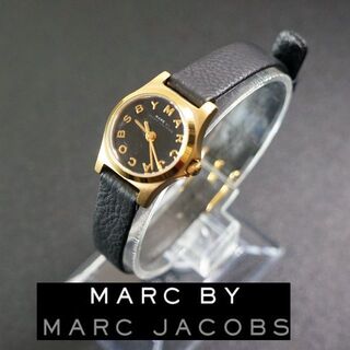 マークバイマークジェイコブス(MARC BY MARC JACOBS)の【稼働品】マークバイマークジェイコブス　　ブラック　電池、ベルト交換済(腕時計)