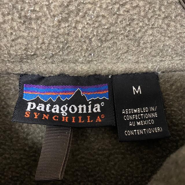 【人気】patagonia パタゴニア フリース　ワンポイントロゴ　カーキ　M 3