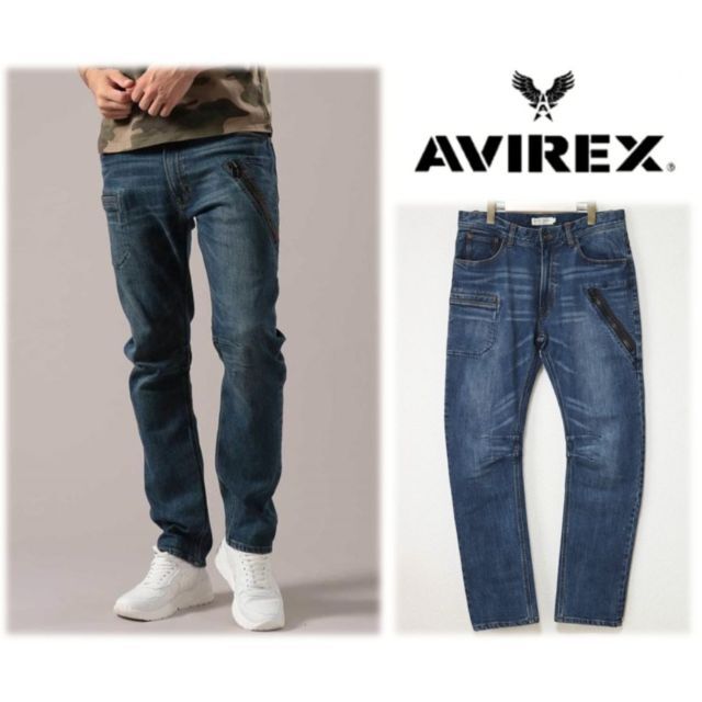 AVIREX(アヴィレックス)の新品【アヴィレックス】12.5ozデニム生地 ストレッチ ジーンズ L(W88) メンズのパンツ(デニム/ジーンズ)の商品写真