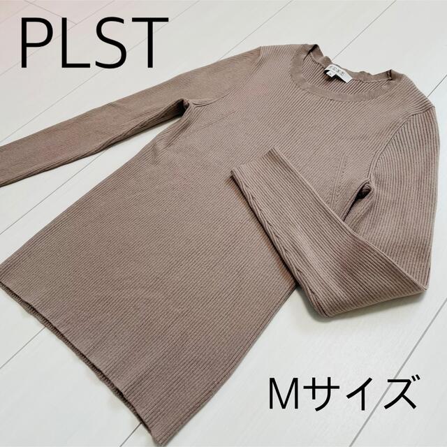 PLST(プラステ)のPLST プラステ　ソフトレーヨンリブニット　セーター　Mサイズ レディースのトップス(ニット/セーター)の商品写真