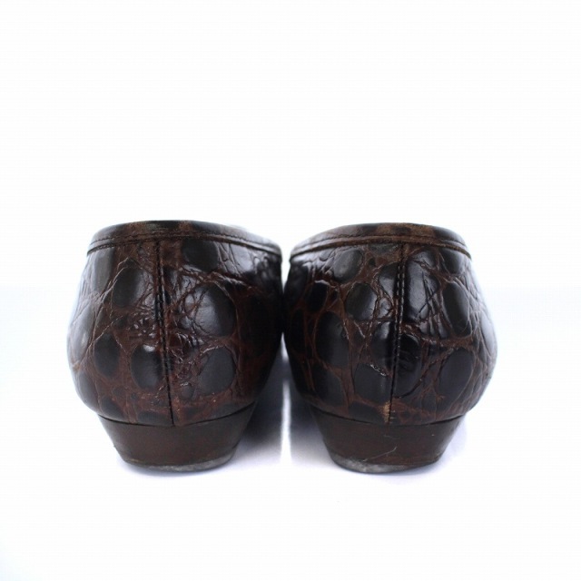 Salvatore Ferragamo(サルヴァトーレフェラガモ)のサルヴァトーレフェラガモ パンプス ローヒール 5.5 22.5cm 茶色 レディースの靴/シューズ(ハイヒール/パンプス)の商品写真