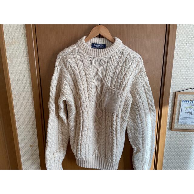 【超美品】guernsey ニット　セーター　ホワイト