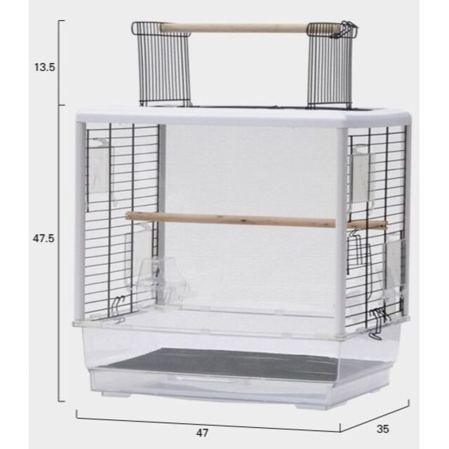 専用スタンド付き◆片面クリアタイプ クリア窓 大型鳥かご