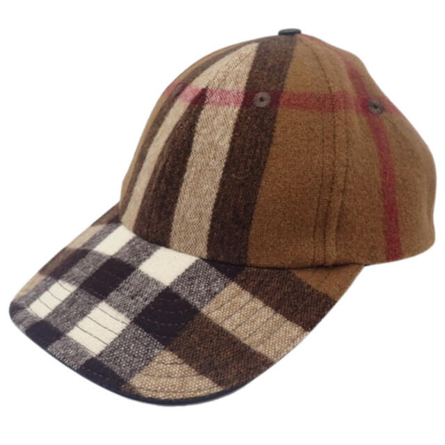 BURBERRY(バーバリー)のバーバリー チェックウール ベースボールキャップ  茶 40802015061 メンズの帽子(キャップ)の商品写真