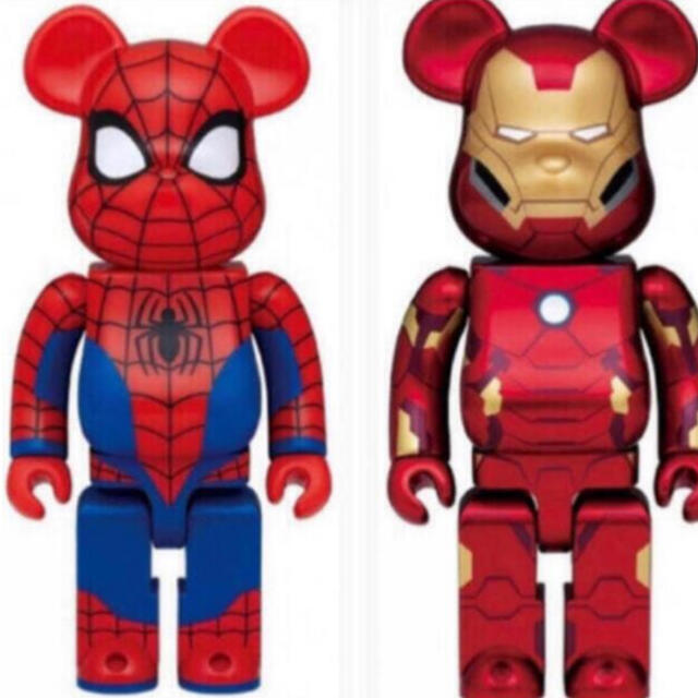 MARVEL / Happyくじ「BE@RBRICK」400% 2点セットUPGRADEDSUIT