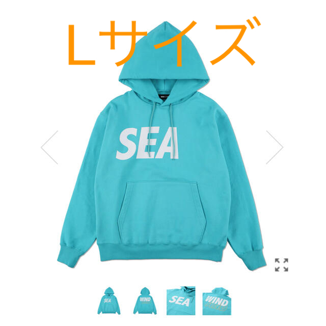 SEA(シー)のSEA HOODIE / S.BLUE-WHITE (SEA-21A-01) L メンズのトップス(パーカー)の商品写真